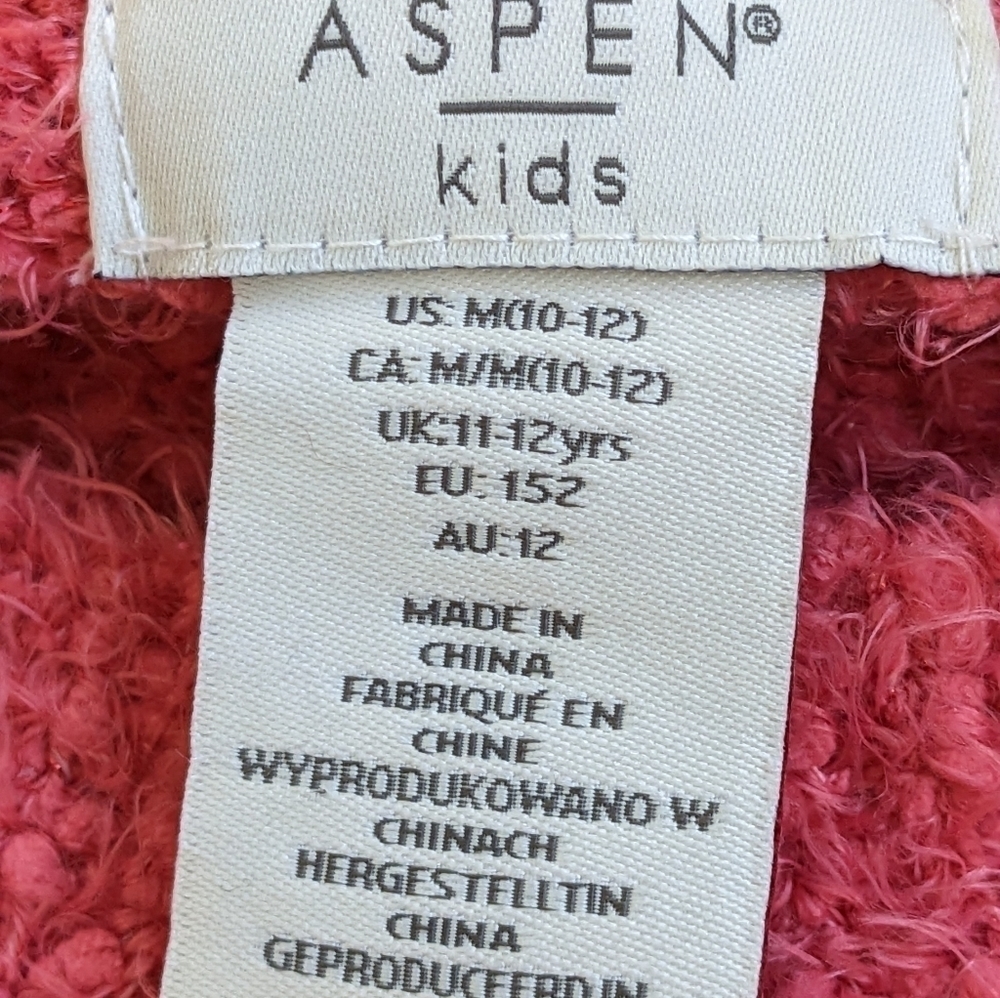 ASPEN Kids Fuzzy Heart sweater Medium (10-12) Luxury - Picture 4 of 4